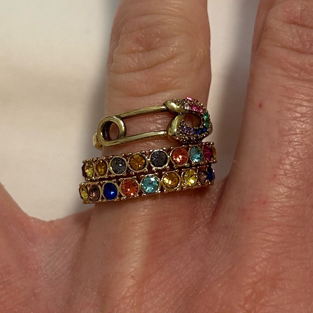 Gold Multi-Color Gemstone Ring